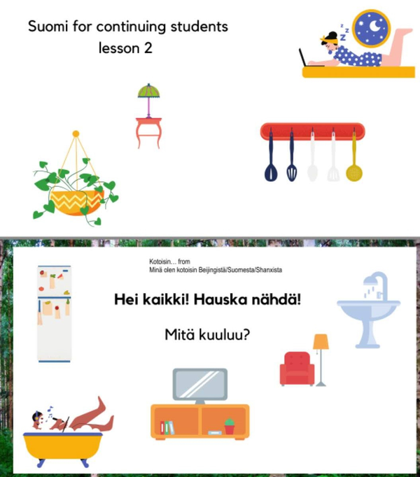 Finnish language online lessons started again